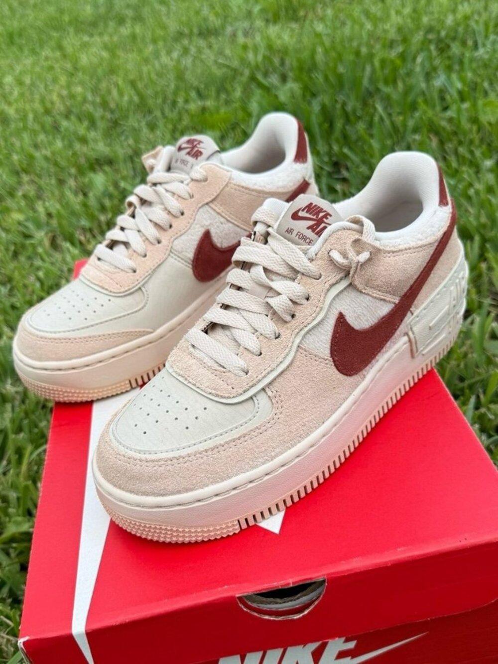 6.5 WOMEN'S NIKE AF1 AIR FORCE SHADOW SANDRIFT BEIGE DZ4705-200 SNEAKERS